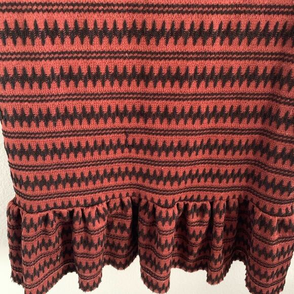 Free People Ruffle Bottom Textured Dress Curtain Stripe Small - Picture 5 of 7
